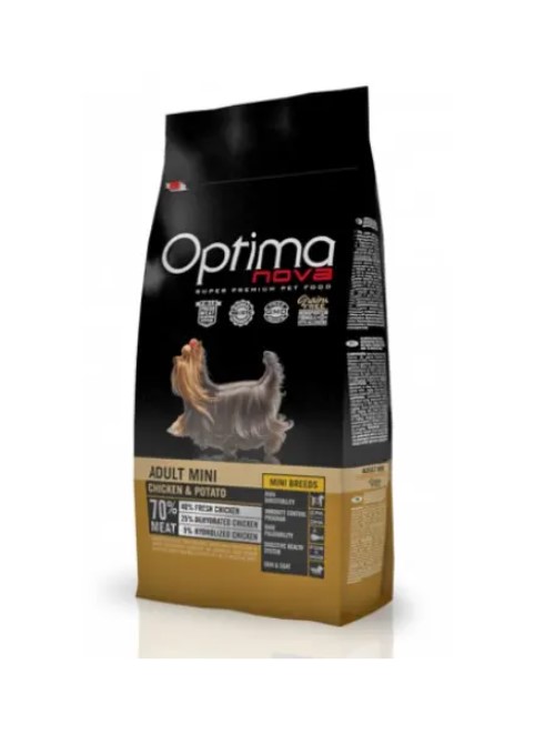 Сухой корм для собак мелких пород Optimanova Adult Mini Chicken&Potato (чувствительный желудок) (0,8 кг)