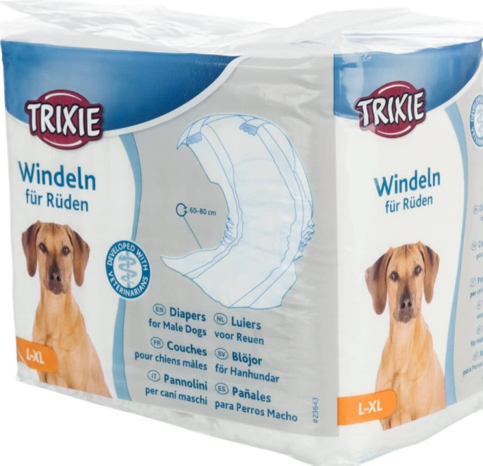 Подгузники для кобелей TRIXIE 12 шт (M-L, 46-60 см)