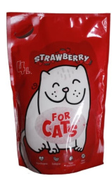 FOR CATS Наполнитель силикагелевый (клубника)