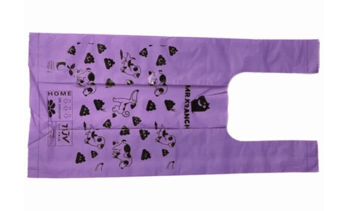 Mr.Kranch Компостные пакеты для выгула собак 4 рулона по 15 пакетов (22x33 см), фиолетовые (4х15 шт)