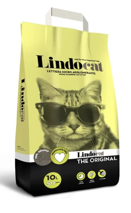 Наполнитель комкующийся бентонитовый Lindocat The Original (без аромата) (10 л)