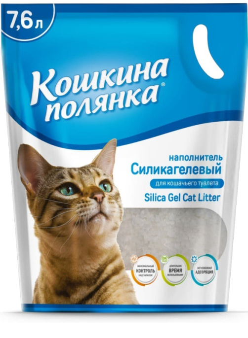 Кошкина Полянка Наполнитель силикагелевый (без запаха) (3,8 л)