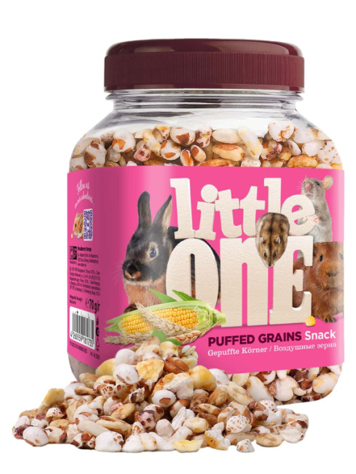 Лакомство для всех видов грызунов Little One Воздушные зерна (100 гр.)