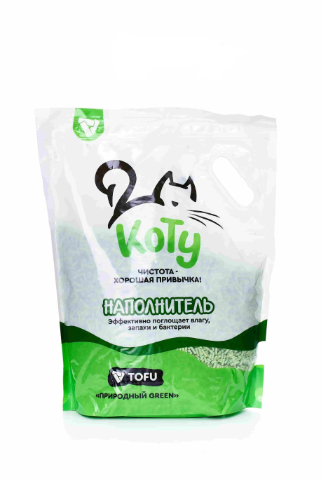 КОТУ Наполнитель TOFU Природный GREEN (10л (4кг))