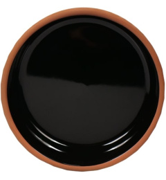 Миска Mr.Kranch Bamboo керамическая коричневая на бамбуковой подставке