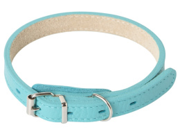 Ошейник для собак Mr.Kranch из натуральной кожи прямой бирюзовый