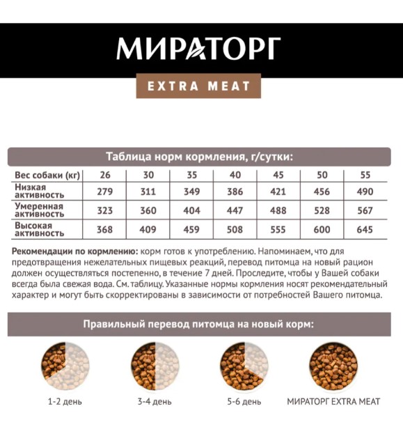 Мираторг Сухой корм для собак крупных пород с говядиной Expert Meat Black Angus (2,6 кг)