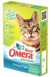Лакомство для кошек Фармакс Омега Neo+ К-КМ с кошачьей мятой Мятное настроение