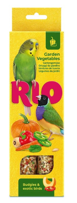Палочки для волнистых попугайчиков и экзотов RIO с садовыми овощами (2х40 гр.)