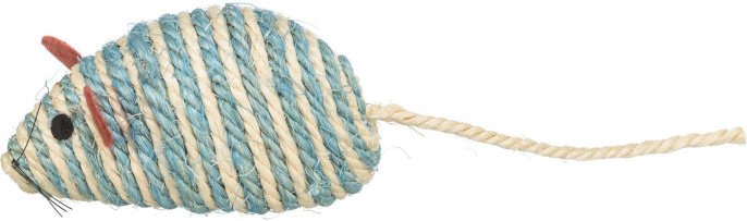 TRIXIE Игрушка для кошки мышь сизалевая XXL с колокольчиком (10 см)