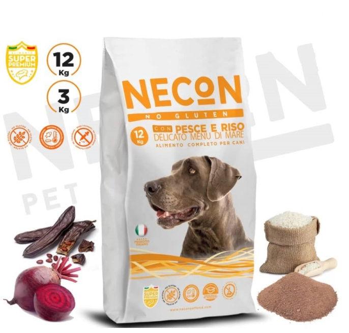 Сухой корм для собак Necon Delicate Menù di Mare Adult (рыба, рис) (3 кг)