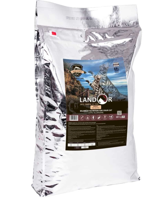 Сухой корм для кошек LANDOR Adult Cat (рыба, рис)