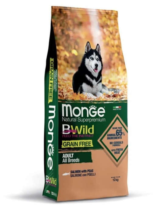Сухой корм для собак Monge Dog BWild GF Adult All Breeds (лосось) (2,5 кг)