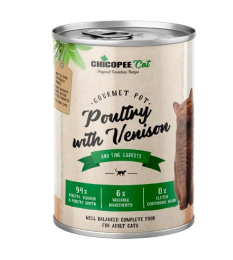 Консервы для кошек Chicopee Gourmet Adult Cat (домашняя птица, оленина)