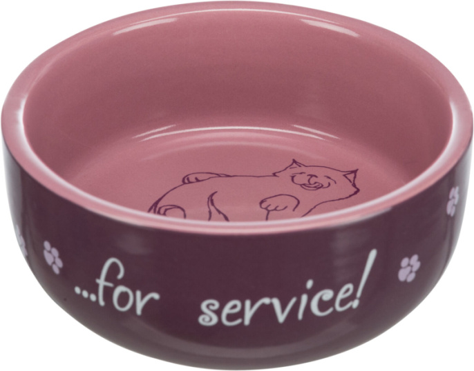 Миска керамическая для кошек TRIXIE с рисунком Chill Cat (0,3л/диам.11см)