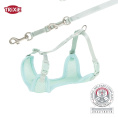 Шлея с поводком для щенков TRIXIE Junior-soft (мятный) (S-M 26-34 см/10 мм)