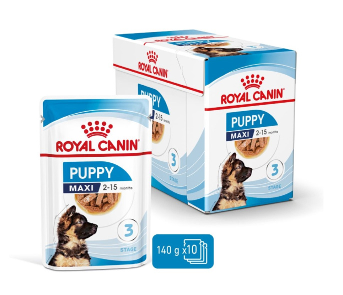 Влажный корм для щенков Royal Canin Maxi Puppy (соус) (140гр.*10 шт)