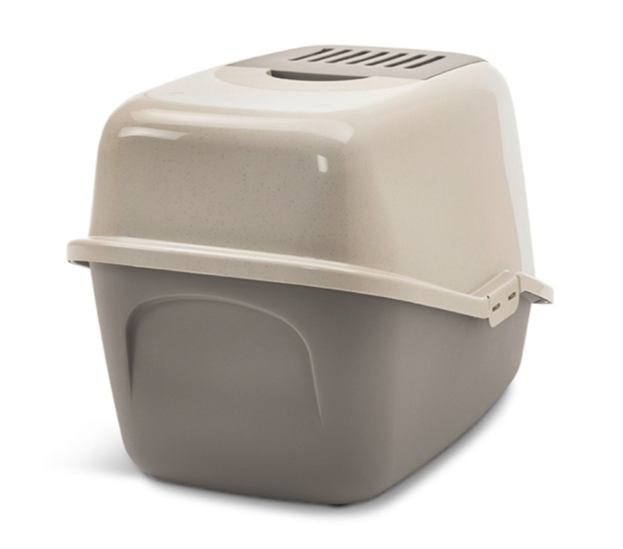 Туалет-домик для кошек SAVIC Nestor Happy Planet (мокко гранит-теплый серый)