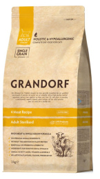 Сухой корм для стерилизованных кошек с пробиотиками GRANDORF 4 Meat PROBIOTIC STERILISED (4 мяса)