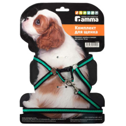 Комплект шлейка и поводок для щенка Gamma Мегаполис