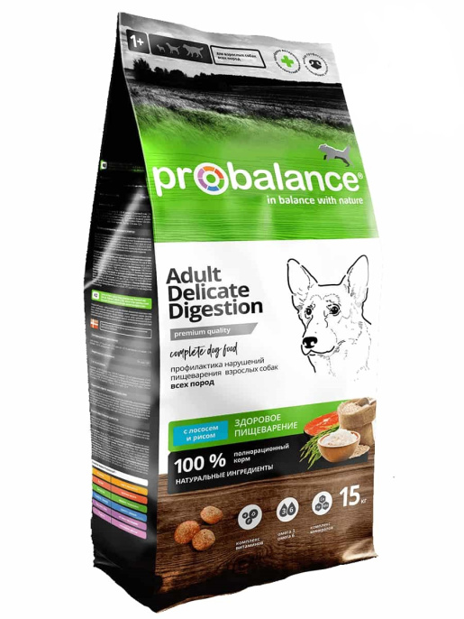 Сухой корм для собак ProBalance Dog Delicate Digestion (лосось, рис) (15 кг)