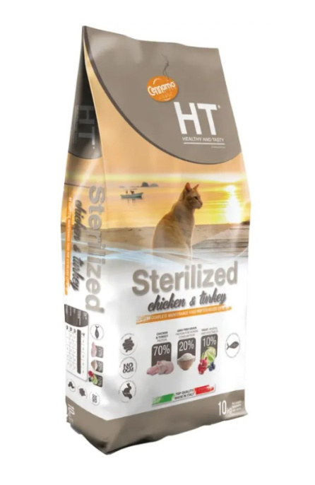 Сухой корм для кошек Cennamo HTC Sterilized Adult Cat (курица, индейка) (10 кг)