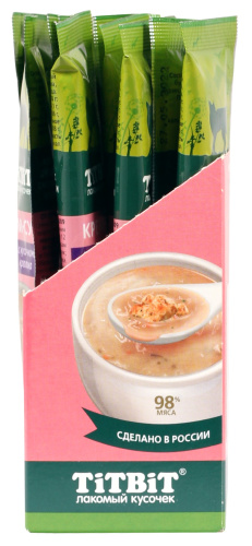 TITBIT Крем-суп для кошек с кусочками кролика (10г)