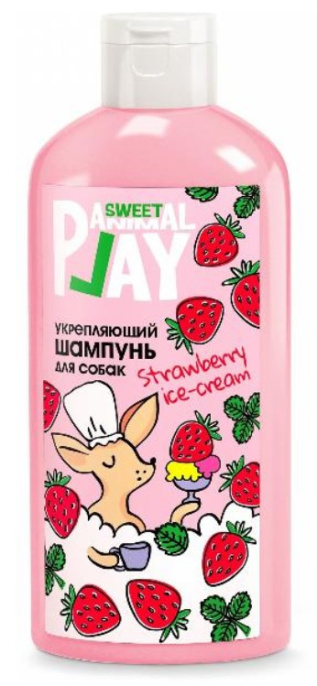 Шампунь укрепляющий для собак и кошек Animal Play Sweet (клубничное мороженое) (300 мл)