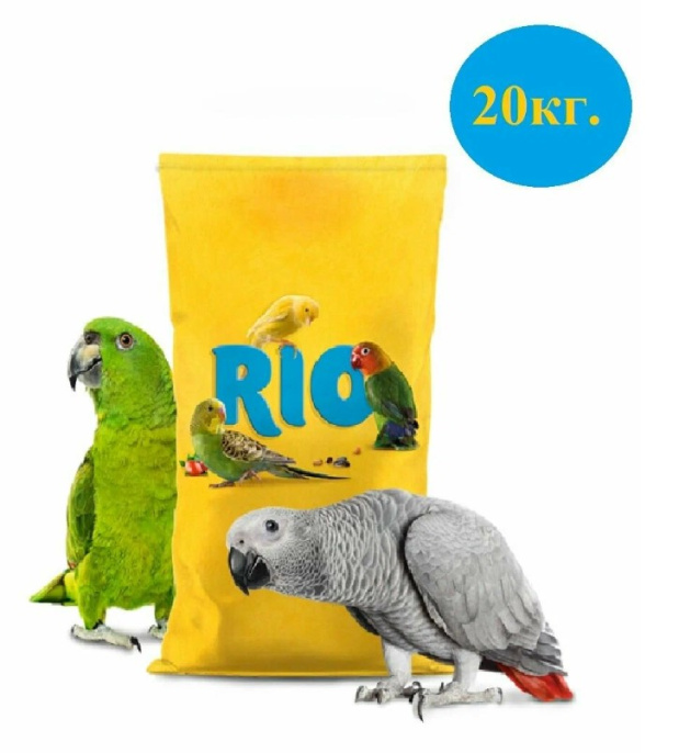 Корм для крупных попугаев RIO (1 кг + палочка 41 г)
