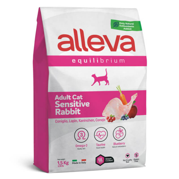 Сухой корм для кошек Alleva Equilibrium Adult Cat Sensitive Rabbit (кролик) (10 кг)