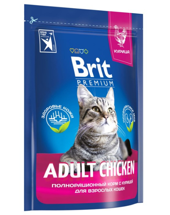 Сухой корм для кошек Brit Premium Cat Adult Chicken (курица) (400 гр.)