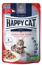 Влажный корм для кошек Happy Cat Culinary Meat in Sauce VoralpenRind Adult Cat кусочки в соусе (говя