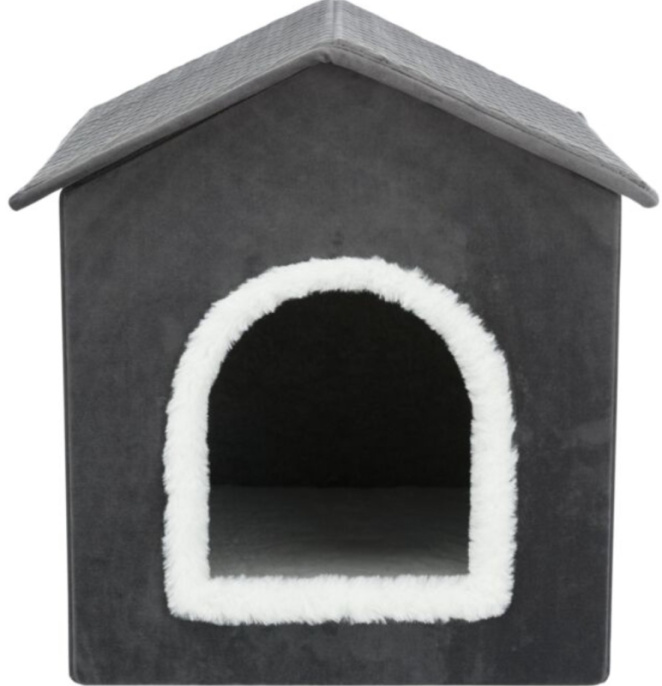 TRIXIE Домик для кошек и собак Livia (темно-серый/белый) (38х41х44 см)