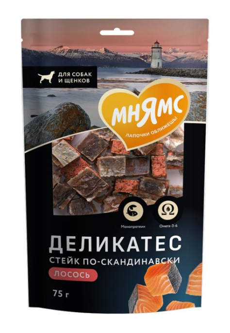 Лакомство для собак Мнямс Деликатес "Стейк по-скандинавски" (75 гр.)