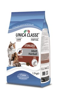 Сухой корм для кошек Unica Classe Adult Sterilized Luxury Hairball (Ягненок) (1.5 кг)