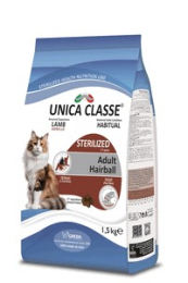 Сухой корм для кошек Unica Classe Adult Sterilized Luxury Hairball (Ягненок)