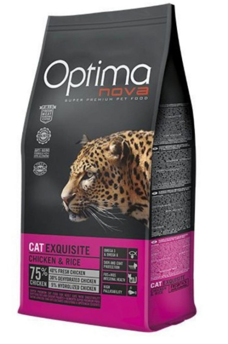 Сухой корм для кошек Optima Nova Cat Exquisite (курица, рис) (2 кг)