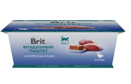 Brit Premium воздушный паштет для взрослых кошек Adult (утка)