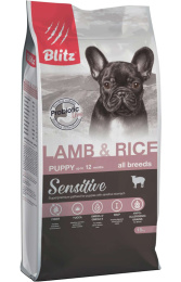 Сухой корм для щенков Blitz Sensitive Puppy All Breeds (ягненок, рис)