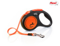 Поводок-рулетка Flexi Neon (лента) неоново-оранжевый (S, 15кг/5м)
