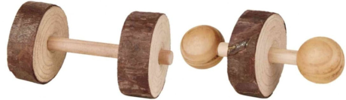 Игрушка для грызунов TRIXIE "Гантели" (2 шт) (4.5х9 см (2 шт))