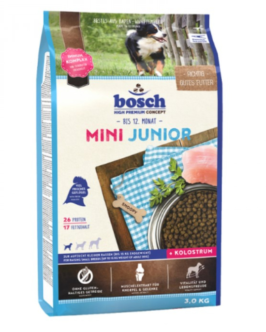 Сухой корм для щенков мини пород Bosch Mini Junior (1 кг)