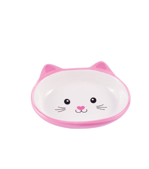 Миска для кошек Mr.Kranch керамическая Мордочка кошки 160 мл (Голубая)