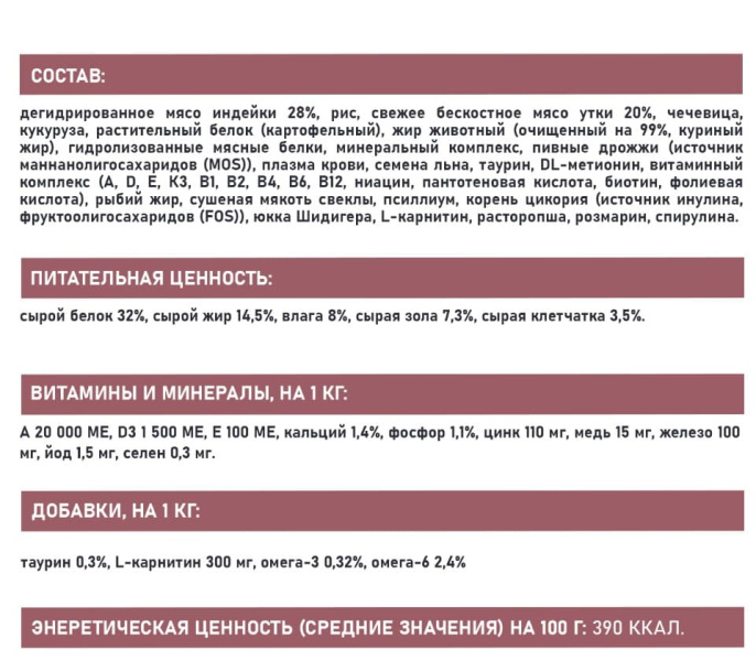 Сухой корм для кошек Award Special Care Sensitive Digestion Adult Cat (утка) (1,5 кг)