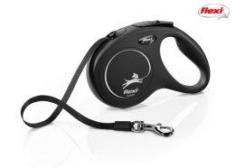 Поводок-рулетка Flexi NEW CLASSIC черный (лента)