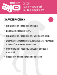 Сухой корм для собак AJO Vet Dieta Gastro Low Fat