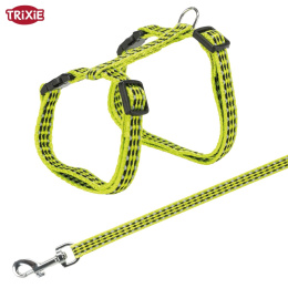 Светоотражающая шлейка с поводком для кошек TRIXIE