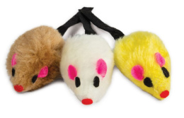 Triol Набор игрушек XW7012 для кошек (3 мыши), 52мм