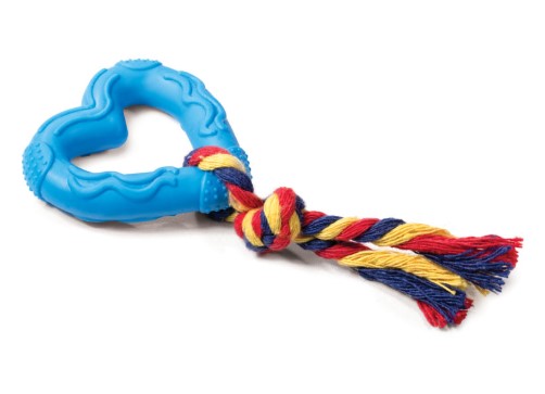 Triol Игрушка для собак Сердечко с веревкой, 70/150мм