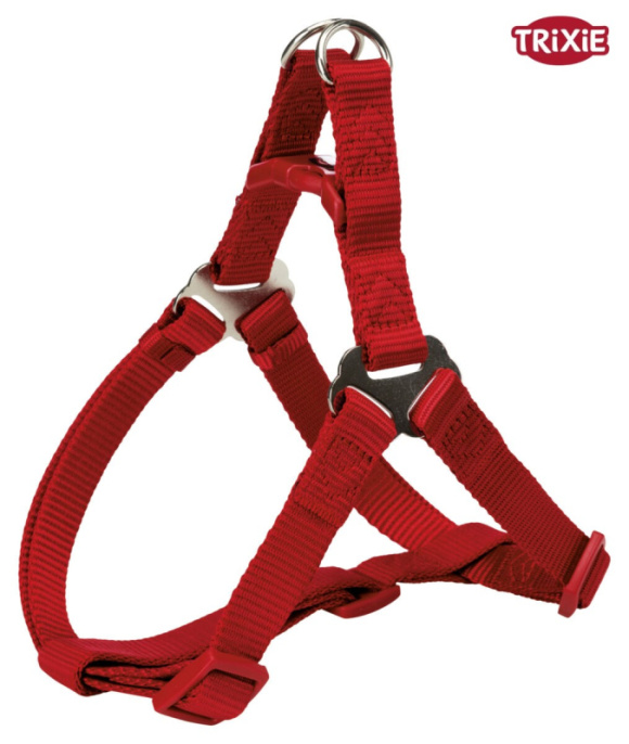 Шлея для собак TRIXIE Premium One Touch harness (красный) (M 50-65см/20мм)
